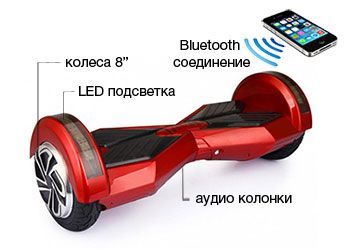 Гироскутер Smart Balance Transformer LED 8" Черный